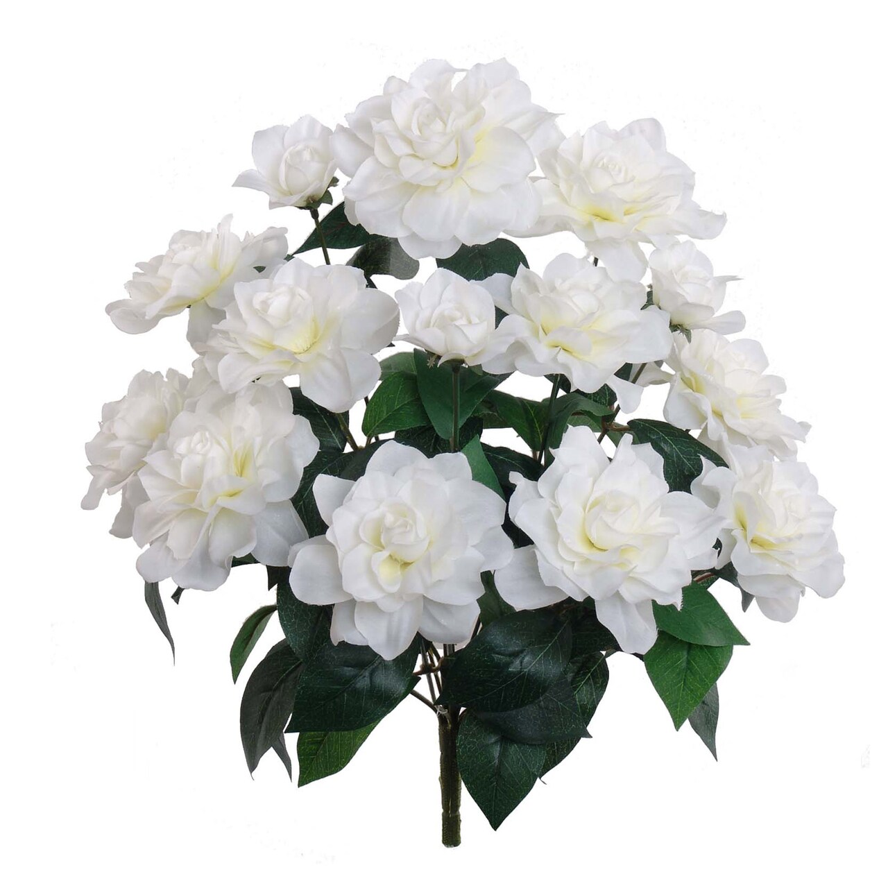 6-Pack: White Gardenia Bush with 14 Silk Flowers & Foliage by Floral Home®